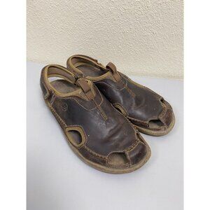 Merrell Vibram Brown Leather Sandals Men 13 Fisherman Classic‎ vacation Outdoor